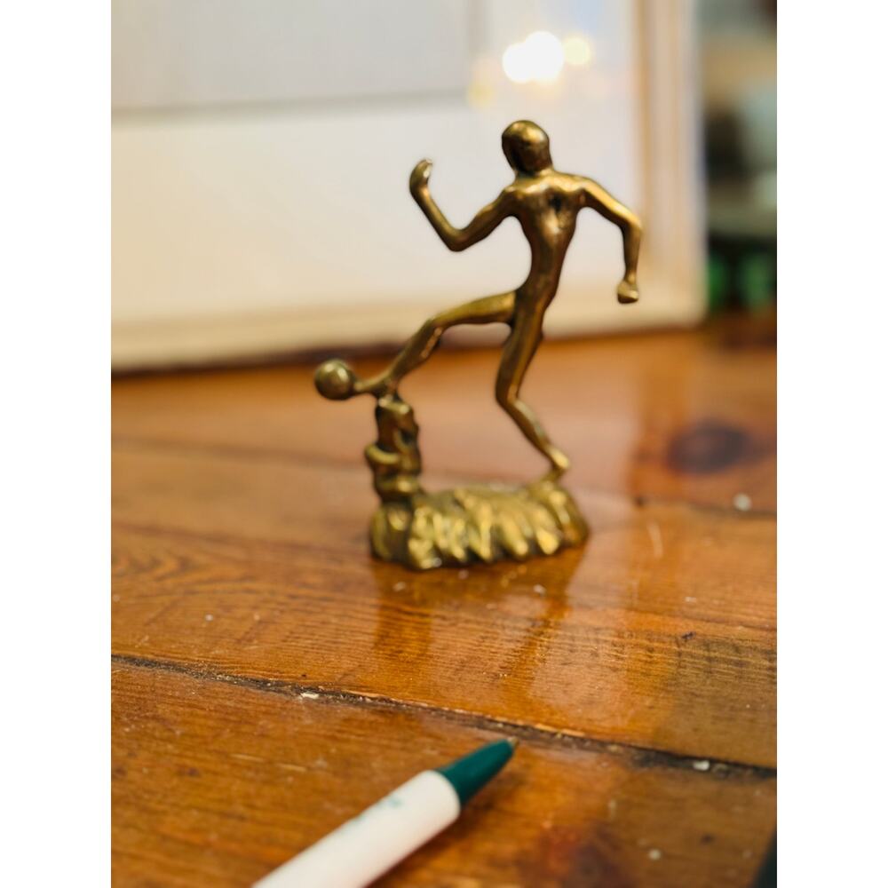 Vintage Brass athlete soccer player